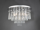 Iclyn 5 Light Flush Polished Chrome Crystal